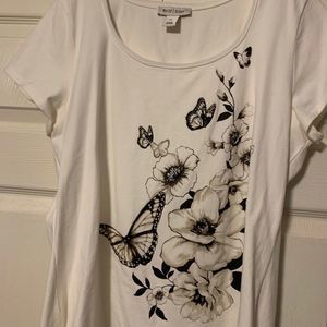 White House Black Market floral T XL